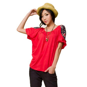 Basic House百家好 夏装韩版女式T恤HLTS326B 红色 165/68A/L