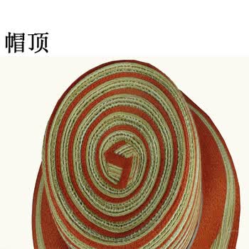 2012年新款 夏天女士时尚编织太阳帽 红色