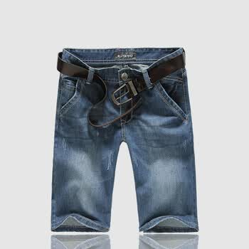 意丹奴 2012春夏新品 男士休闲裤纯棉水洗直筒男牛仔裤D312401 浅磨蓝 28