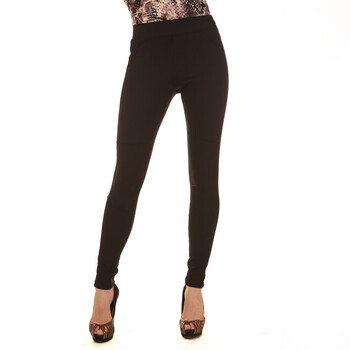 贝瑞英格 BIRRYSHOP 春装新款 欧美紧身拼接针织打底裤21223077 黑色 L