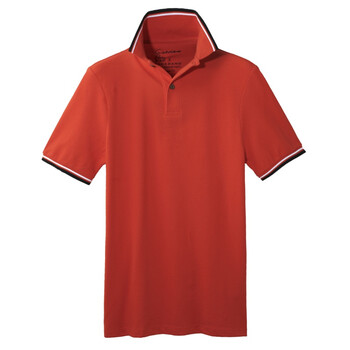 Giordano佐丹奴 Polo 男撞色边小立领修身POLO 01012001 果园橙 XL