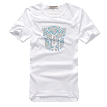佐肯EingeZogen酷炫变型金钢烫珠印花圆领T恤YT12015A017 白色 XXL