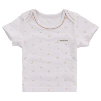 RoyalSonny 皇家宝贝 新品 男女童短袖T恤插肩上衣223120020 浅灰 80