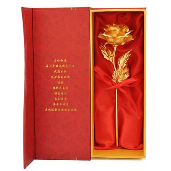 不二礼坊24K金箔<em>玫瑰</em>花生礼物<em>38妇女节</em>礼品情