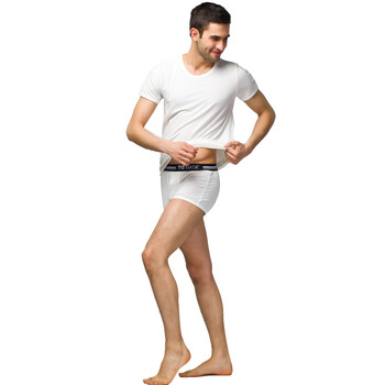 爱帝男士棉莱卡套装6125302701 白色圆领 3XL
