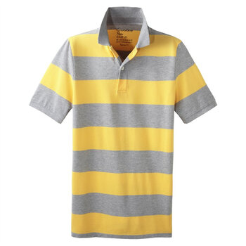 Giordano佐丹奴 Polo 男炫彩个性横间修身POLO 01012014 浅灰色 XL
