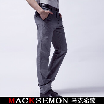 MACKSEMON马克希蒙 2012夏季新款 商务时尚修身直筒裤 男士休闲裤水洗 mk2811 灰色 38码/3.1尺