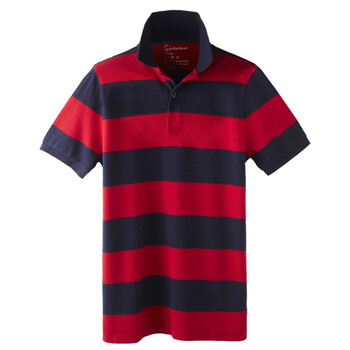 Giordano佐丹奴 Polo 男炫彩个性横间修身POLO 01012014 蓝 XL