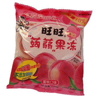旺旺蒟蒻果冻(桃子)170g(加量18%)*4