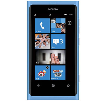 诺基亚（NOKIA）Lumia 800 3G手机（湖蓝色）WCDMA/GSM 非定制