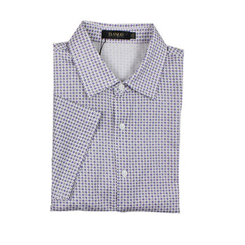 D.ANUO狄亚诺 新品男士短袖商务休闲衬衫127149 紫色 XXL