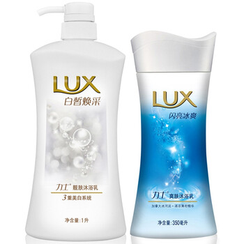 力士沐浴露白皙焕彩1L+闪亮冰爽350ml