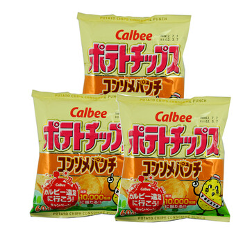 日本原装进口食品 卡鲁比 原味土豆片（小包）70g*3包 #2810