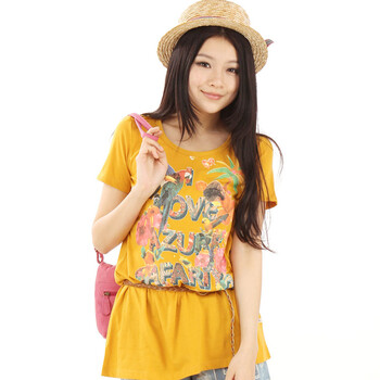 [Thursday Island]韩国2012春夏女装T恤TD2TS75AW 黄色 M