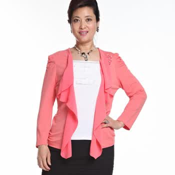福兆 2012新款中老年长袖开衫T恤 中年女装假两件Z4033 粉色 XXXL