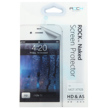 洛克（ROCK）MOTO XT928 DROID RAZR HD&AS 裸膜系列 防刮花 高透膜