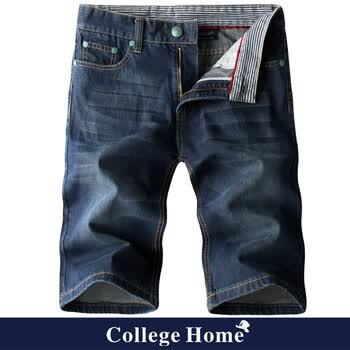 College Home牛仔五分裤牛仔中裤韩版夏季大码牛仔裤男士牛仔短裤男KD1026 图片色 38码