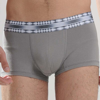 梦仕臣男士织带印花平角裤U凸全棉男内裤MW0124[两条装] 白 XL