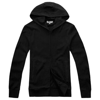 诠渡良品trenduality 春夏新装潮男时尚外套连帽开衫卫衣TD285 黑色 XXL