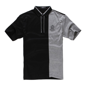 富贵鸟 男装 夏季新款生活休闲短袖翻领POLO衫51762036 黑色01 190(XXXXL)