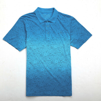 CAMEL/骆驼 户外短袖T恤休闲棉翻领男款T恤 2S02001 蓝色 XXL
