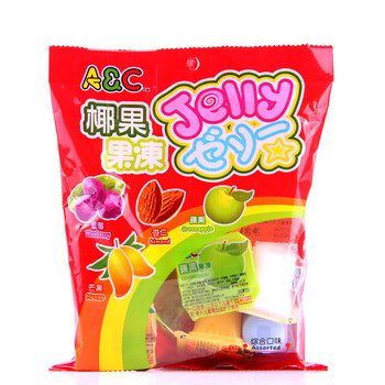 台湾进口 ABC多口味果冻(含椰果) 1152g（288g*4） 4袋