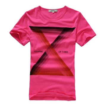 佐肯EingeZogen科技感渐变时尚印花T恤YT12013D077 粉红 XXL