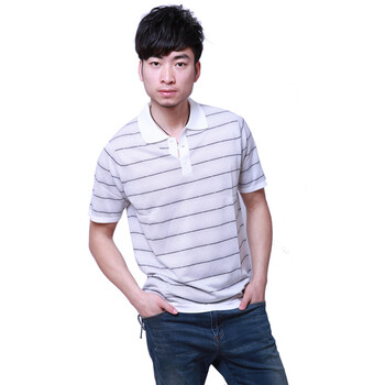 LUIS男装 夏季新款短袖T恤 高档桑蚕丝POLO衫 时尚休闲L12MTH01PP 白色 XXL