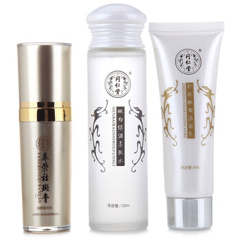 同仁堂祛斑美白组合套装（珍珠嫩白洁面80g+美白保湿柔肤水120g+养荣祛斑膏30g）