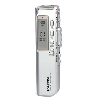 现代（HYUNDAI） E10+ 韩国现代专业数字录音笔 录音576小时 4G 银色