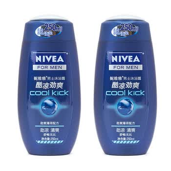 NIVEA妮维雅 酷凉劲爽沐浴露（男士专用） 250ml 2瓶装