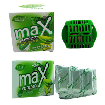 默思卡森max-concern婴儿植物花香电热蚊香片30片+片式电热蚊香器 1004+1014