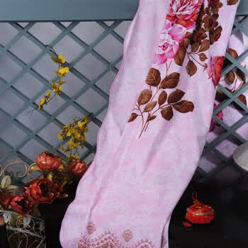 民光 全棉磨毛印花床单 MM-8850 春暖花开 红 250*250cm