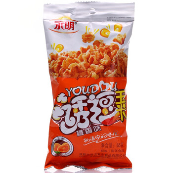永明黄金豆诱逗爆米花橙香味65g*20袋