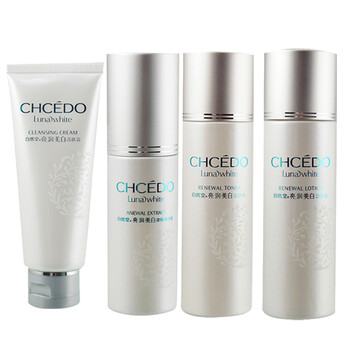 自然堂CHCEDO 亮润美白系列 四件套装 洗+精华+水+乳 保湿 补水 美白 抗皱