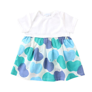 Ponie Conie 童装 夏装2012新款 女婴连衣裙 公主裙 80519 白底彩色苹果 24M