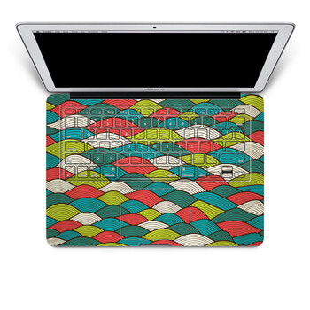 SkinAT 苹果笔记本MacBook手托保护贴膜 含键盘 3M材料 彩浪1 Pro 15 (Retina)