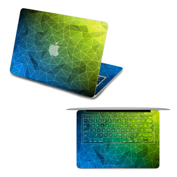 SkinAT 苹果笔记本MacBook全套保护贴膜 3M材料 蓝绿格调 Pro 13