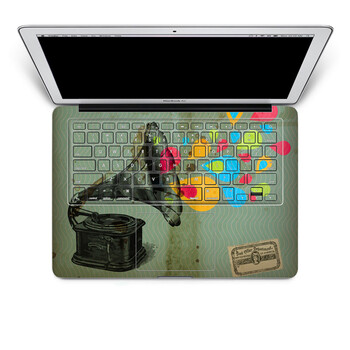 SkinAT 苹果笔记本MacBook手托保护贴膜 含键盘 3M材料 怀旧卡 Pro 15
