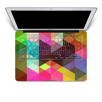 SkinAT 苹果笔记本MacBook手托保护贴膜 含键盘 3M材料 幻彩菱形 Pro 13