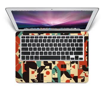 SkinAT 苹果笔记本MacBook手托保护贴膜 不含键盘 3M材料 默默相对 Pro 15