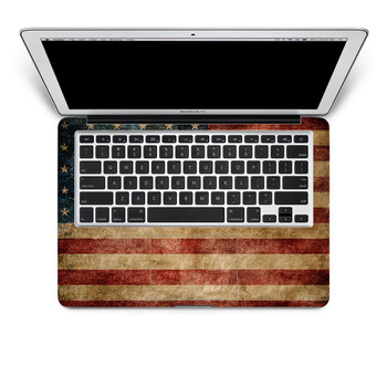 SkinAT 苹果笔记本MacBook手托保护贴膜 不含键盘 3M材料 破旧的美国国旗 Pro 15 (Retina)