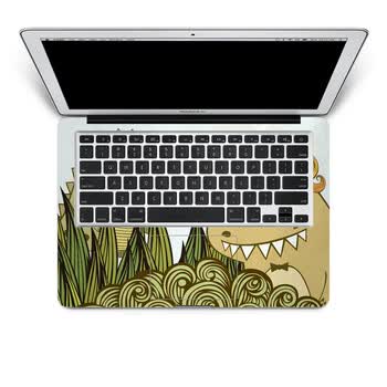 SkinAT 苹果笔记本MacBook手托保护贴膜 不含键盘 3M材料 卷发恐龙1 Pro 15 (Retina)
