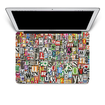 SkinAT 苹果笔记本MacBook手托保护贴膜 含键盘 3M材料 混乱字母 Air 11