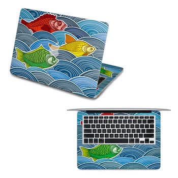 SkinAT 苹果笔记本MacBook全套保护贴膜 不含键盘 3M材料 三鱼行 Pro 15 (Retina)