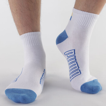 PUMA/彪马 男士运动袜休闲袜 短筒袜精梳棉袜子P11018 中花灰 25-27cm