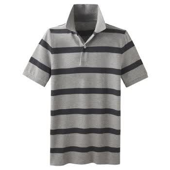 Giordano佐丹奴 Polo 男炫彩个性横间修身POLO 01012014 暗淡的灰色 L