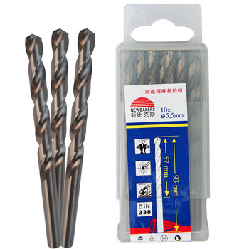 新比克斯(Newbakers) 5.5mm专业高速钢麻花钻咀 手电钻钻头 10支装