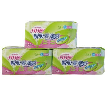 月月舒瞬吸零潮感全程优护棉质24片组合装*4