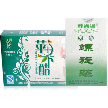 PURIDING普瑞丁苹果醋150g + 程海湖 天然 螺旋藻50g(0.25g*200片)